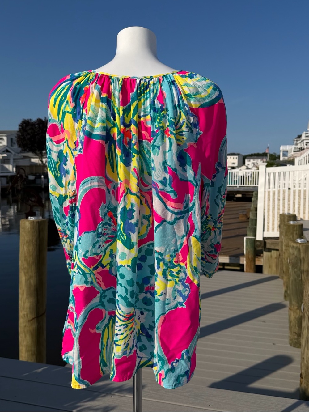Lilly Pulitzer Gumbo Limbo Tunic — Pink, Turquoise & Yellow - Picture 4 of 8